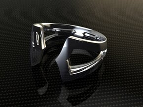 True Focus Ring in Fine Detail Polished Silver