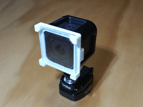  Clip-on GoPro Session Lens Protector Mount in White Natural Versatile Plastic