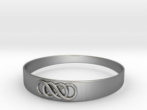 Double Infinity Bracelet ver.2 51mm inside in Natural Silver