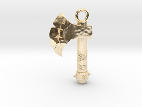 Axe Necklace in 14k Gold Plated Brass