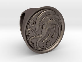 Targaryen Ring in Polished Bronzed Silver Steel