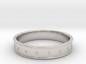 Ø0.699/Ø17.75 mm The Ring Of Justice in Rhodium Plated Brass