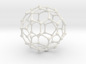 Buckyball in White Natural Versatile Plastic