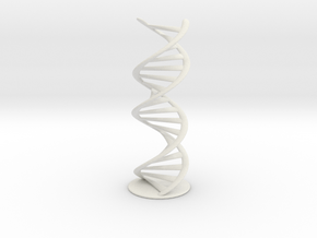 DNA helix + stand (small) in White Natural Versatile Plastic