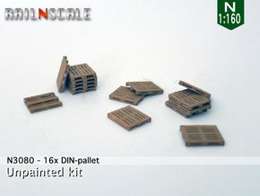 16x DIN-pallet (N 1:160) in Tan Fine Detail Plastic