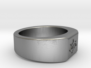 Ø0.707 inch/Ø17.97 mm The Ring of Justice Model B in Natural Silver