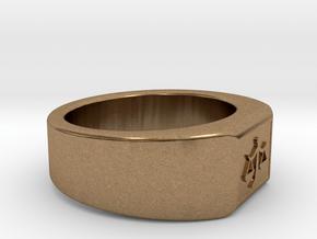 Ø0.707 inch/Ø17.97 mm The Ring of Justice Model B in Natural Brass