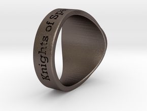 Auperball Tuned Ring Season 1 in Polished Bronzed Silver Steel
