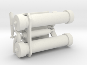 Power Cell Assembly #2 with 2 Resistors in White Natural Versatile Plastic