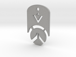 Overwatch Dog Tag *beveled edges* (Necklace) in Aluminum