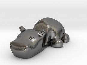 Keychain Hippo / stmarphone Stand in Polished Nickel Steel