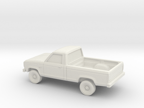 1/87 1983-88 Ford Ranger Reg Cab in White Natural Versatile Plastic