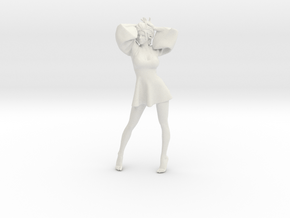 1/18 Skirt Girl-003 in White Natural Versatile Plastic