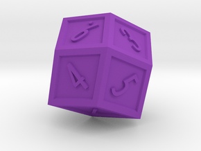 The Rhombus Dice in Purple Processed Versatile Plastic