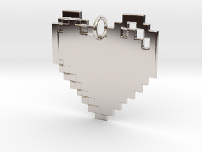 8-bit Heart in Platinum