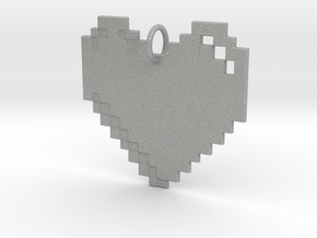 8-bit Heart in Aluminum