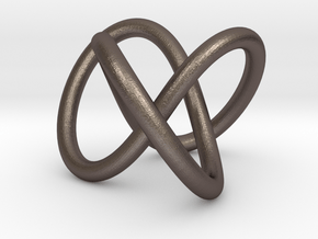Torus Knot Pendant in Polished Bronzed Silver Steel