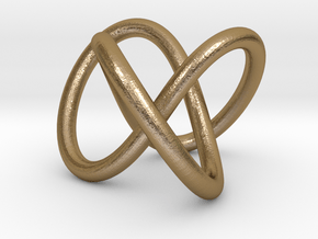 Torus Knot Pendant in Polished Gold Steel