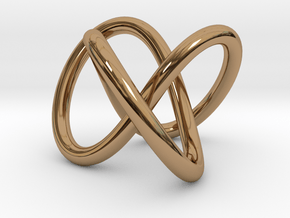 Torus Knot Pendant in Polished Brass