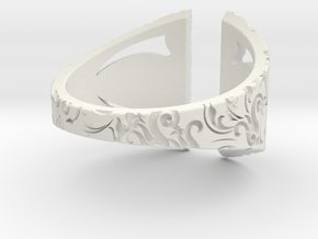 Gothic Inner Ring in White Natural Versatile Plastic