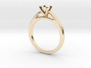 classic 4 prong in 14k Gold Plated Brass
