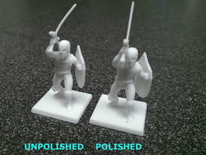 Pathfinder / D&D Knight / Paladin miniature in White Processed Versatile Plastic