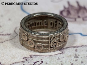 Ring - Nocturne of Shadow in Polished Bronzed Silver Steel: 13 / 69