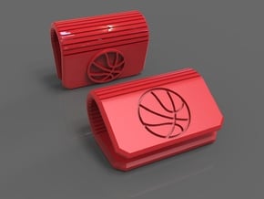 Webcam Cover Basketball Edition - Laptop Privacy in Red Processed Versatile Plastic