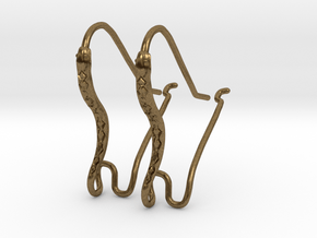 Earring Hooks 1, Snake in Natural Bronze