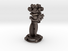 ChessSetGen2Rook in Polished Bronzed Silver Steel