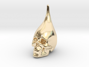Skull pawn in the game in 14k Gold Plated Brass
