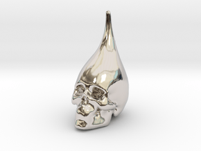 Skull pawn in the game in Rhodium Plated Brass