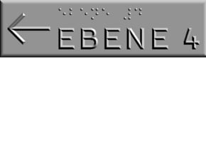EBENE 4 mit Pfeil nach links in Polished Bronze Steel