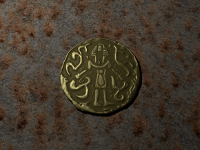 Nyarlathotep Coin in Tan Fine Detail Plastic