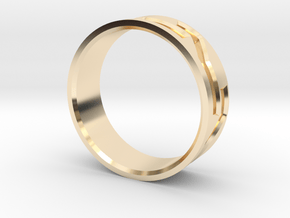 Mosaic Ring in 14k Gold Plated Brass