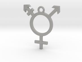 Transgender Pendant in Aluminum