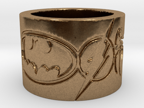 Superheros Engraved Ring in Natural Brass: 4 / 46.5