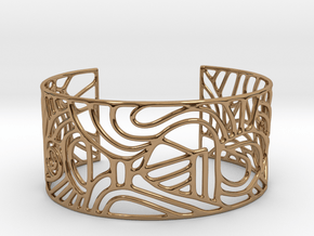 Cuff abstract no. 12 in Polished Brass