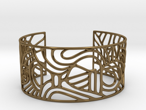 Cuff abstract no. 12 in Polished Bronze