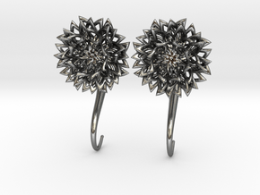 Plugs / gauges/ The Chrysanthemums 6 g (4 mm) in Polished Silver