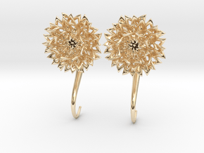 Plugs / gauges/ The Chrysanthemums 6 g (4 mm) in 14k Gold Plated Brass