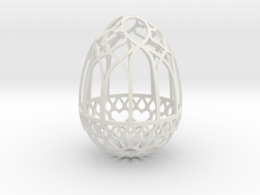 Gothic Egg Shell 3 in White Natural Versatile Plastic