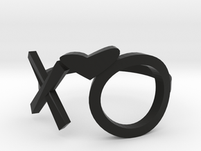 The Weeknd XO Midi Ring in Black Natural Versatile Plastic
