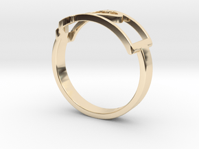 Montana Ring Size 6 in 14k Gold Plated Brass