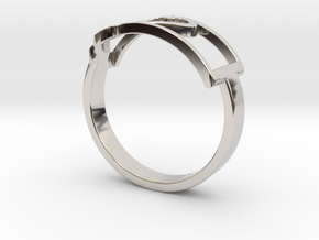 Montana Ring Size 6 in Rhodium Plated Brass
