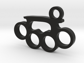 Knuckle Pendant in Black Natural Versatile Plastic