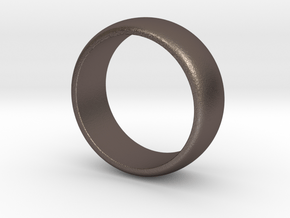 Basic 8 Wedding Band in Polished Bronzed Silver Steel