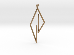 Triangle Pendant with triangle bail in Natural Brass