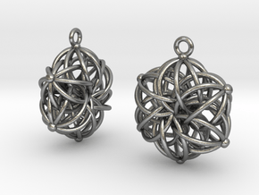 Tangle Earrings in Natural Silver