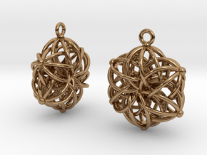 Tangle Earrings in Polished Brass